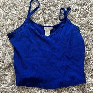 bright blue top
